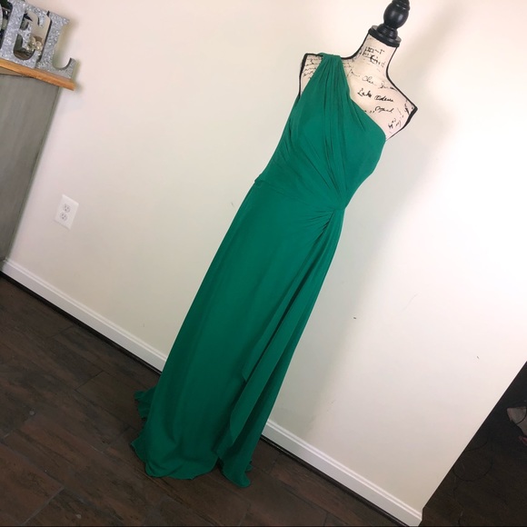 Ralph Lauren Dresses Green Chiffon Oneshoulder Ralph Lauren